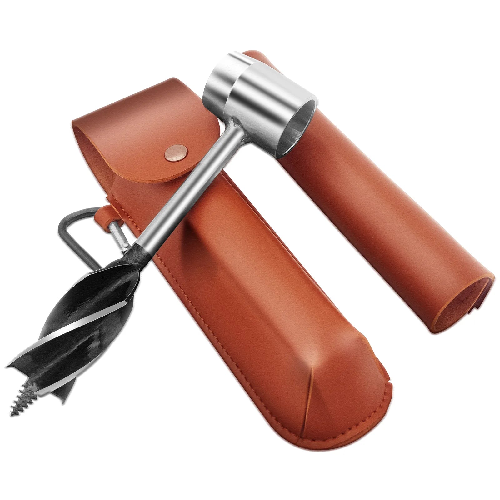Survival Settlers Tool Bushcraft Hand Auger Wrench Mini Hand Auger Manual Drill Diggers Bit Outdoor Survival Punch Too