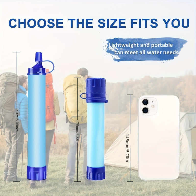 1pc Outdoor Water Filter, Personal Straw Water Filtration System, Emergency Survival Water Purifier For Camping Hiking Climbing Backpacking