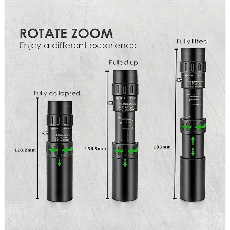 10-300X Zoom HD Portable Monocular - Professional Telescope-4