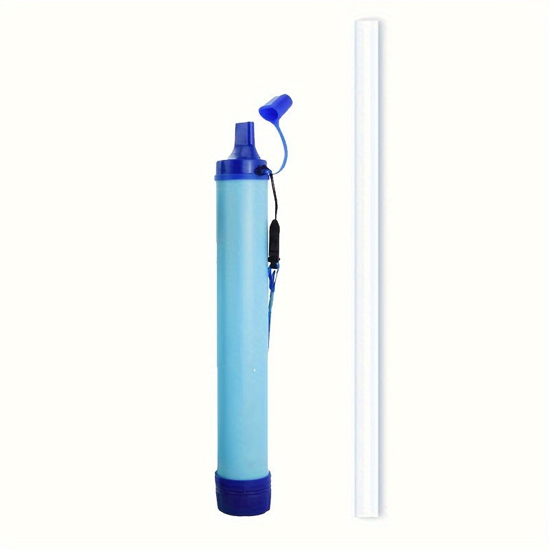 1pc Outdoor Water Filter, Personal Straw Water Filtration System, Emergency Survival Water Purifier For Camping Hiking Climbing Backpacking