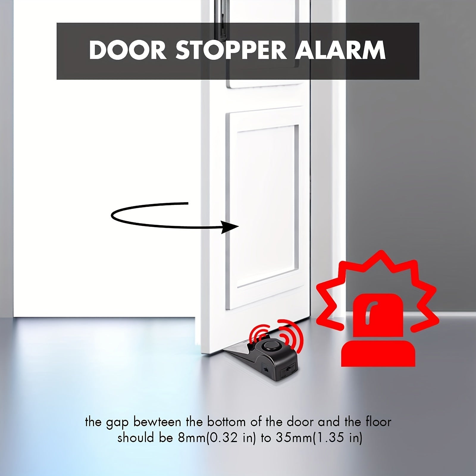 Door Stop Alarm Anti-Theft Security (2pcs)-2