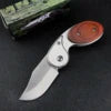 Mini camping EDC pocket knife 2.01 inch daily tactical self-defense tool knife wooden handle outdoor hunting survival knife