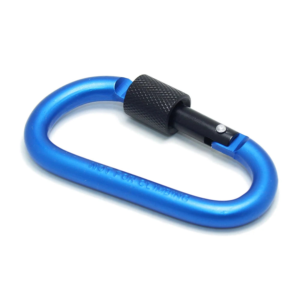 D Carabiner With Screw Lock Outdoor Camping Bold Tools Clasp Keychain Multi Survival Gear Travel Kit Aluminum Carabiner Keyring