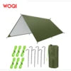 WOQI  Outdoor Camping Tent Rain Fly Tarp 210T Nylon Ripstop PU 3000 Waterproof Lightweight Survival Gear Shelter for Camping