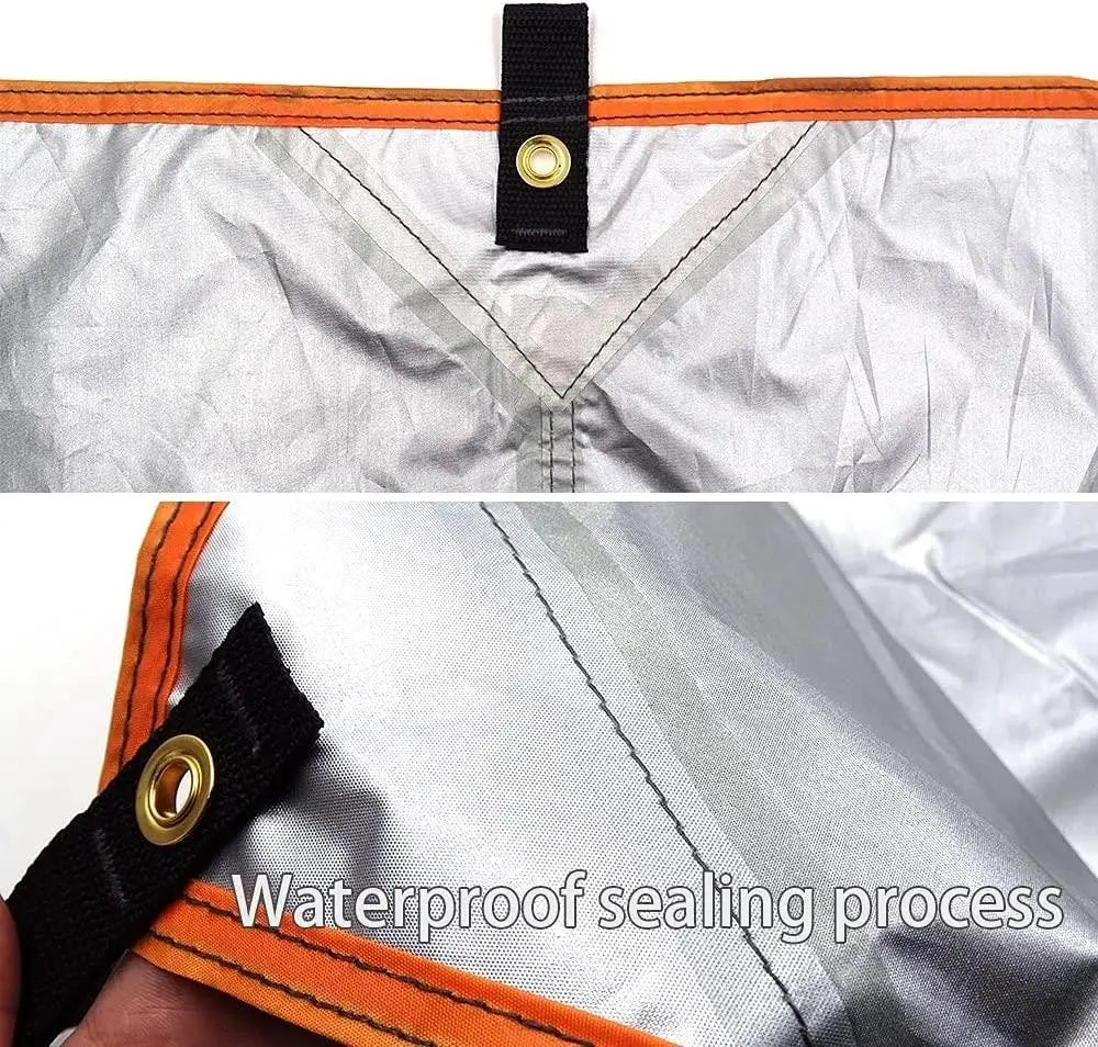 WOQI Thermal Shelter Emergency Tube Tent Survival with Poles and Stakes Camping Tarp