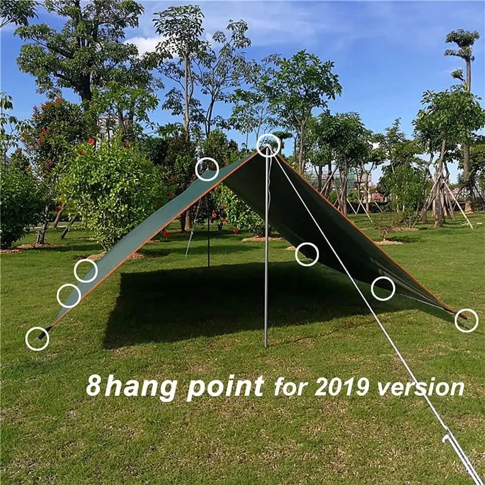 WOQI Thermal Shelter Emergency Tube Tent Survival with Poles and Stakes Camping Tarp
