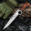 Outdoor Survival All-Around Folding Knife Portable Tactical Pocket EDC Multifunctional Lighting for Camping Hiking Wooden