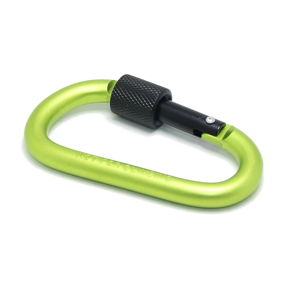 D Carabiner With Screw Lock Outdoor Camping Bold Tools Clasp Keychain Multi Survival Gear Travel Kit Aluminum Carabiner Keyring