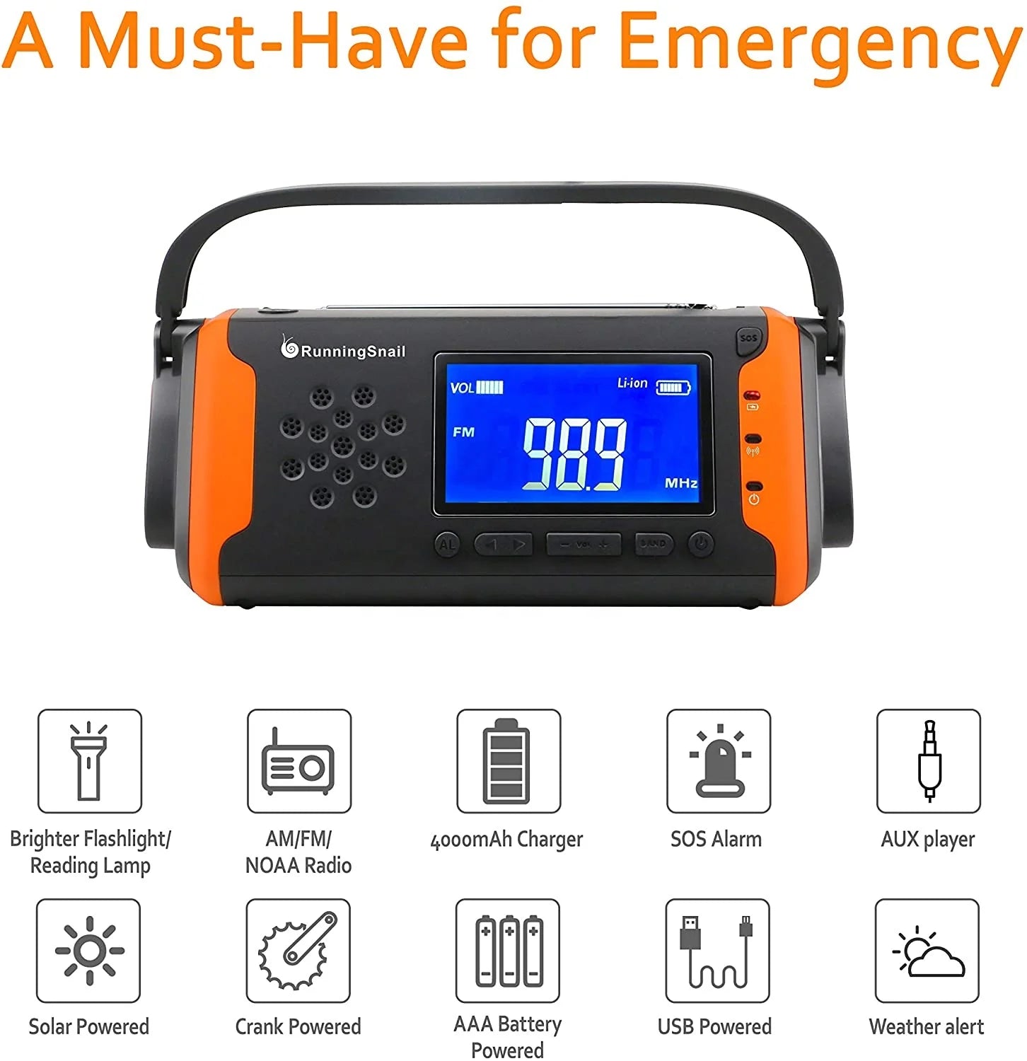 MEDING New Product Emergency Mini  Internet Solar Panel Rechargeable  Dinamo Radio with Sos Survival Kit