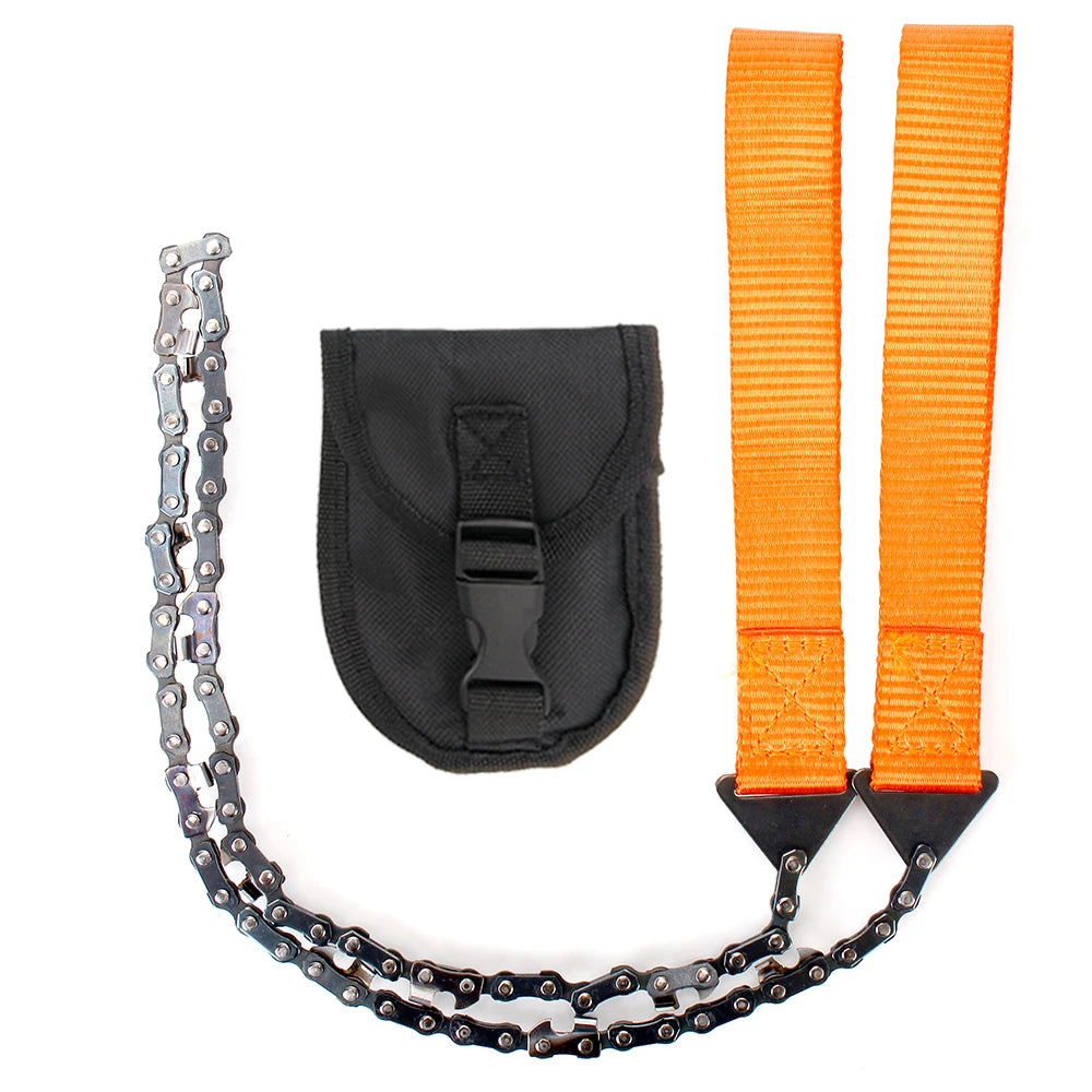 Outil d'urgence pour Camping et randonnée, 11 dents de scie, outils d'extérieur, scie à main avec fermeture éclair, jardin, bûche, survie, scie à chaîne Portable