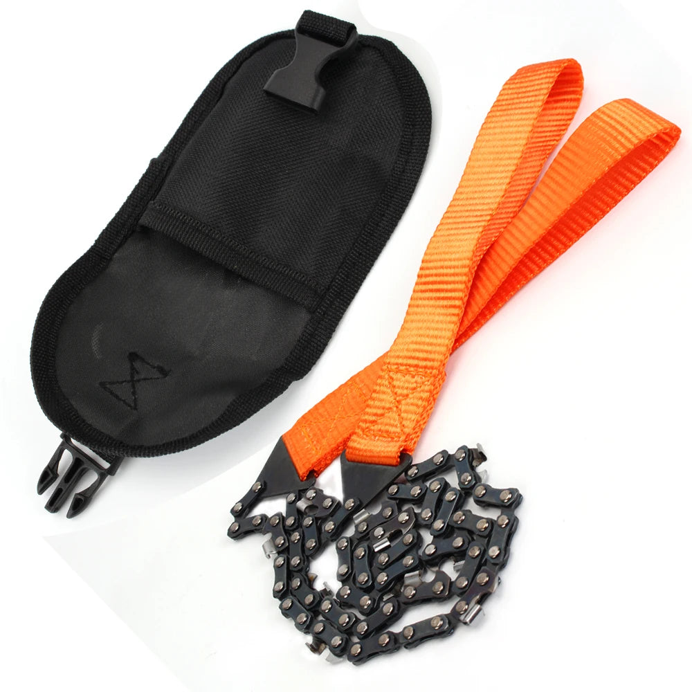 Outil d'urgence pour Camping et randonnée, 11 dents de scie, outils d'extérieur, scie à main avec fermeture éclair, jardin, bûche, survie, scie à chaîne Portable
