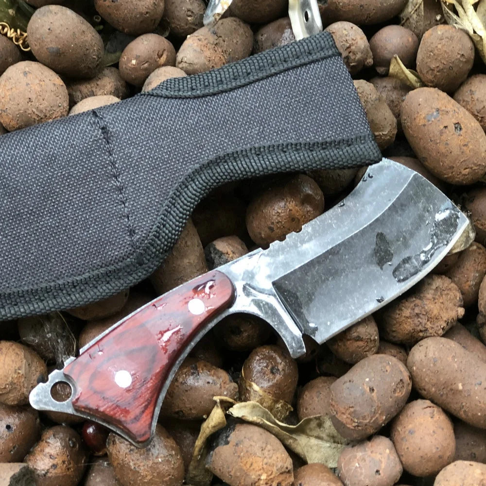 Hot Online Survival Hunting Knife for Outdoor Camping Steel Blade and Wood Handle