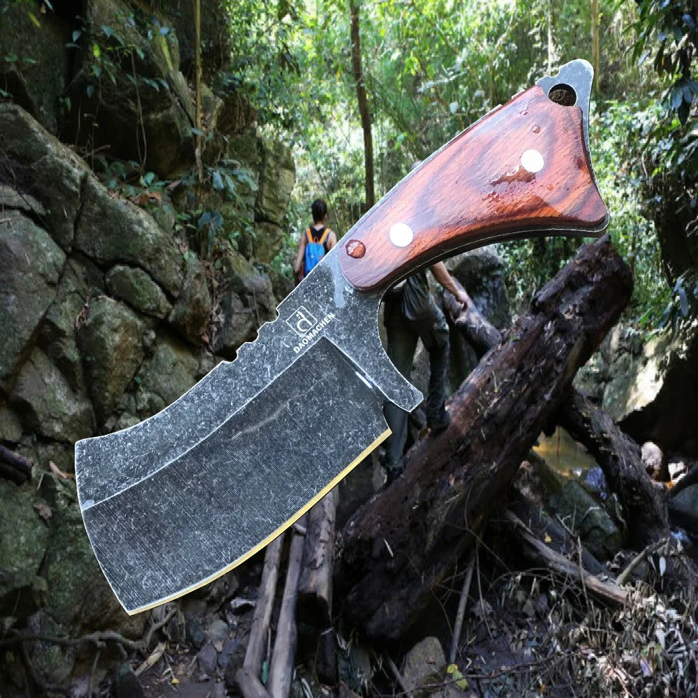 Hot Online Survival Hunting Knife for Outdoor Camping Steel Blade and Wood Handle