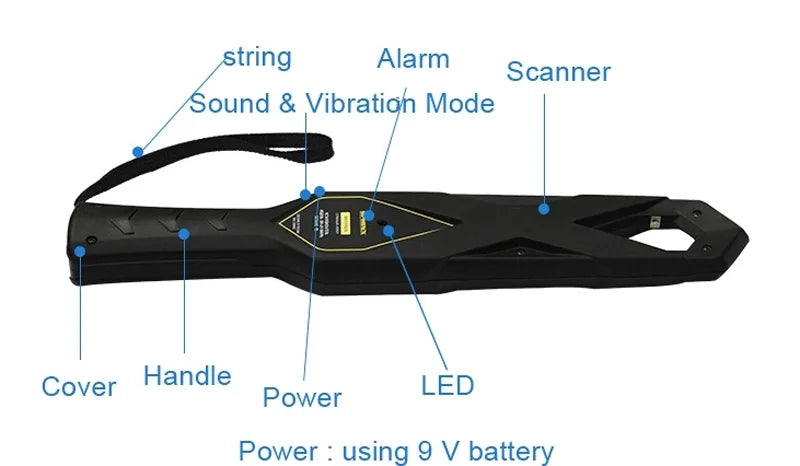 Full Body Scanner Security Handheld Metal Detector for Industrial Use for Sri Lanka