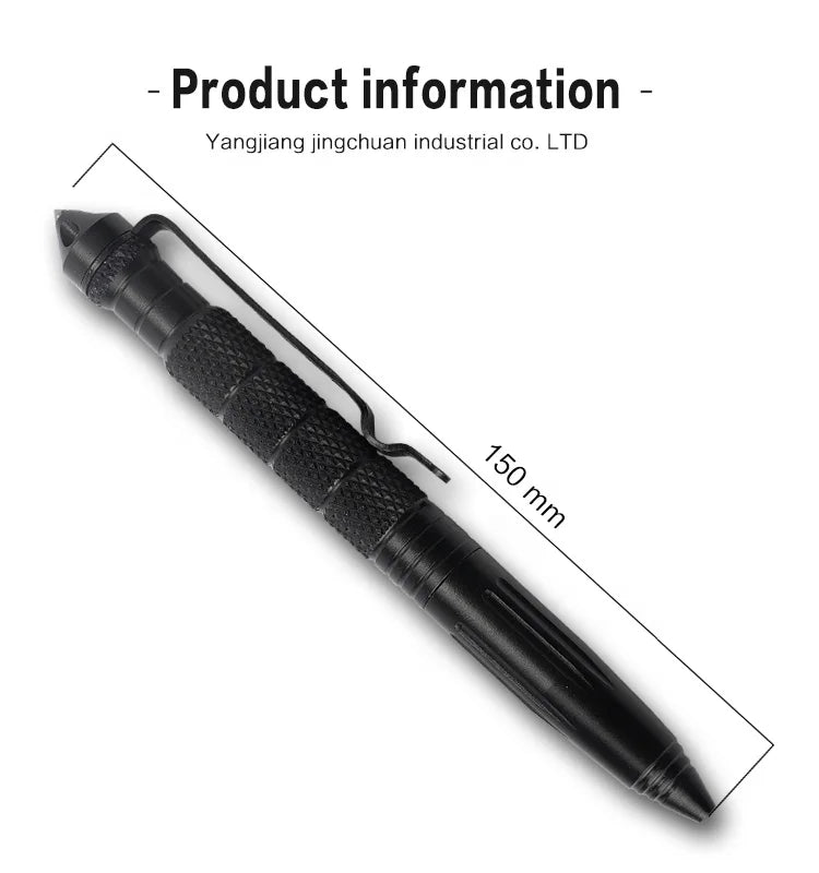Outdoor Aluminum EDC Multi-function Ballpoint Pen Car Window Glass Tungsten Breaker Emergency Tactical Pen for Survival Kits