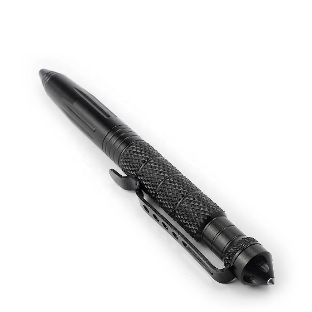 Outdoor Aluminum EDC Multi-function Ballpoint Pen Car Window Glass Tungsten Breaker Emergency Tactical Pen for Survival Kits