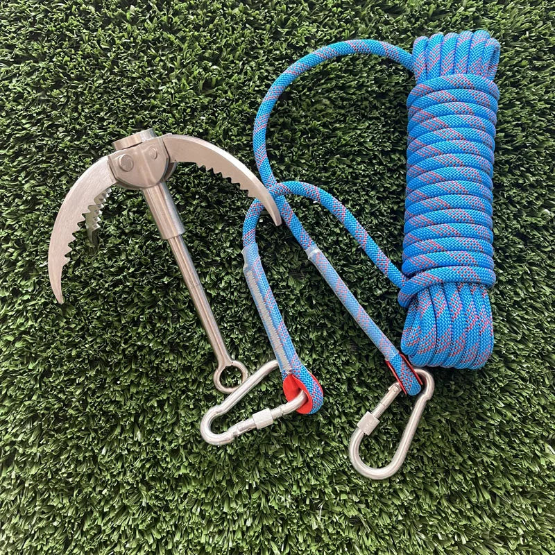 Heavy Duty Survival Grappling Hook for Outdoor Camping Hiking Tree Rock Mountain Climbing Gear-Ropes Cords & Webbing
