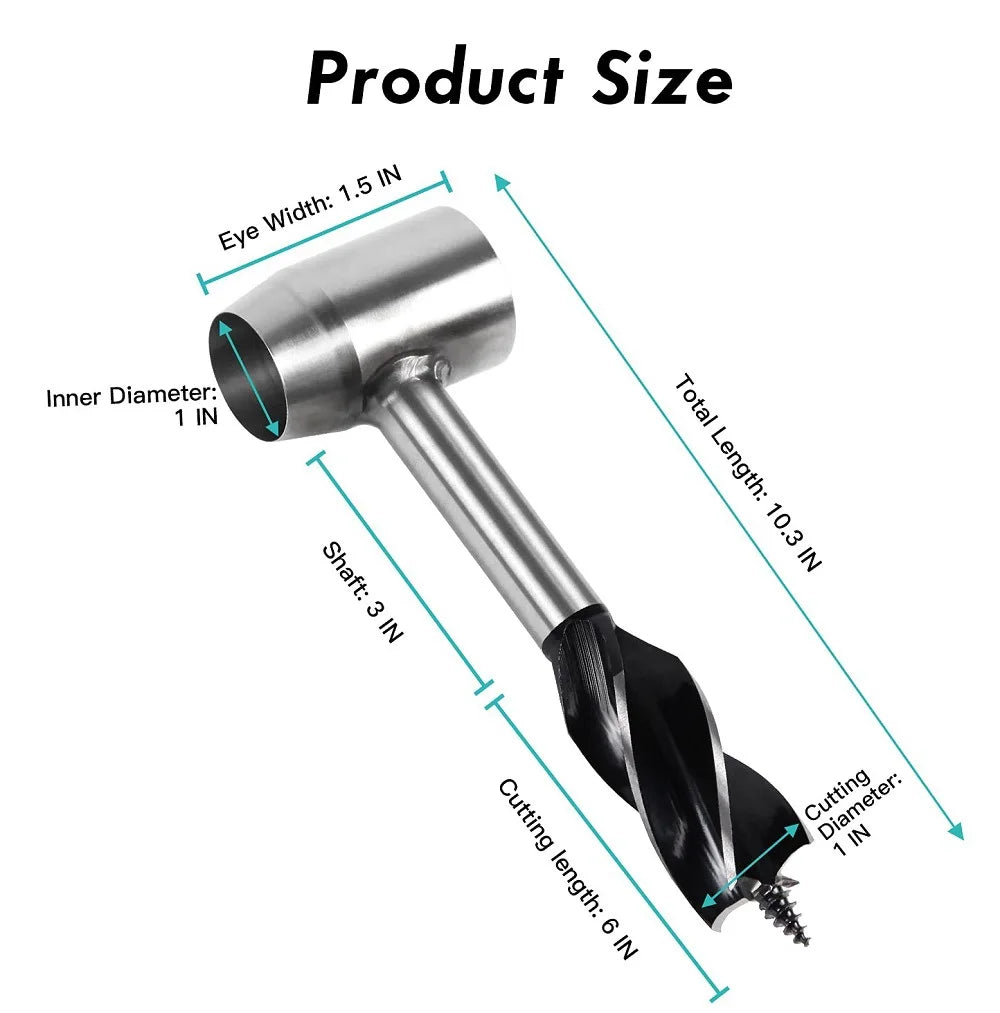 Survival Settlers Tool Bushcraft Hand Auger Wrench Mini Hand Auger Manual Drill Diggers Bit Outdoor Survival Punch Too