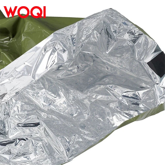 WOQI Spot Warm Camping Aluminum Film Envelope Emergency Sleeping Bag Survival Equipment