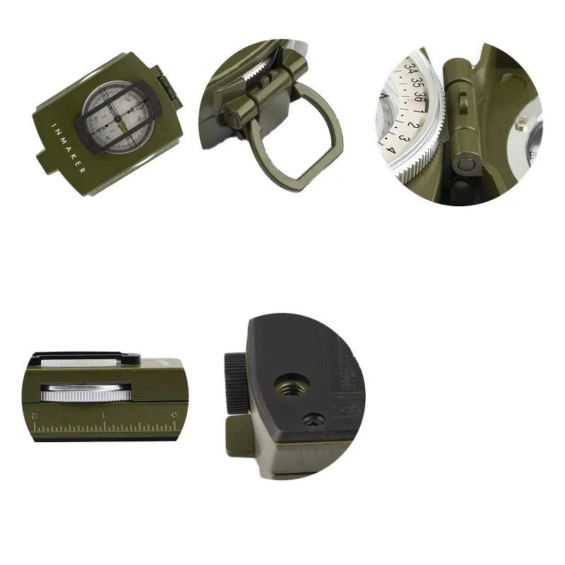 Survival Compass, Orienteering Lensatic Compass, Survival Emergency Luminous Sighting Compass Waterproof Navigation Compasses