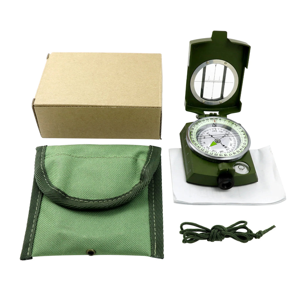 Survival Compass, Orienteering Lensatic Compass, Survival Emergency Luminous Sighting Compass Waterproof Navigation Compasses