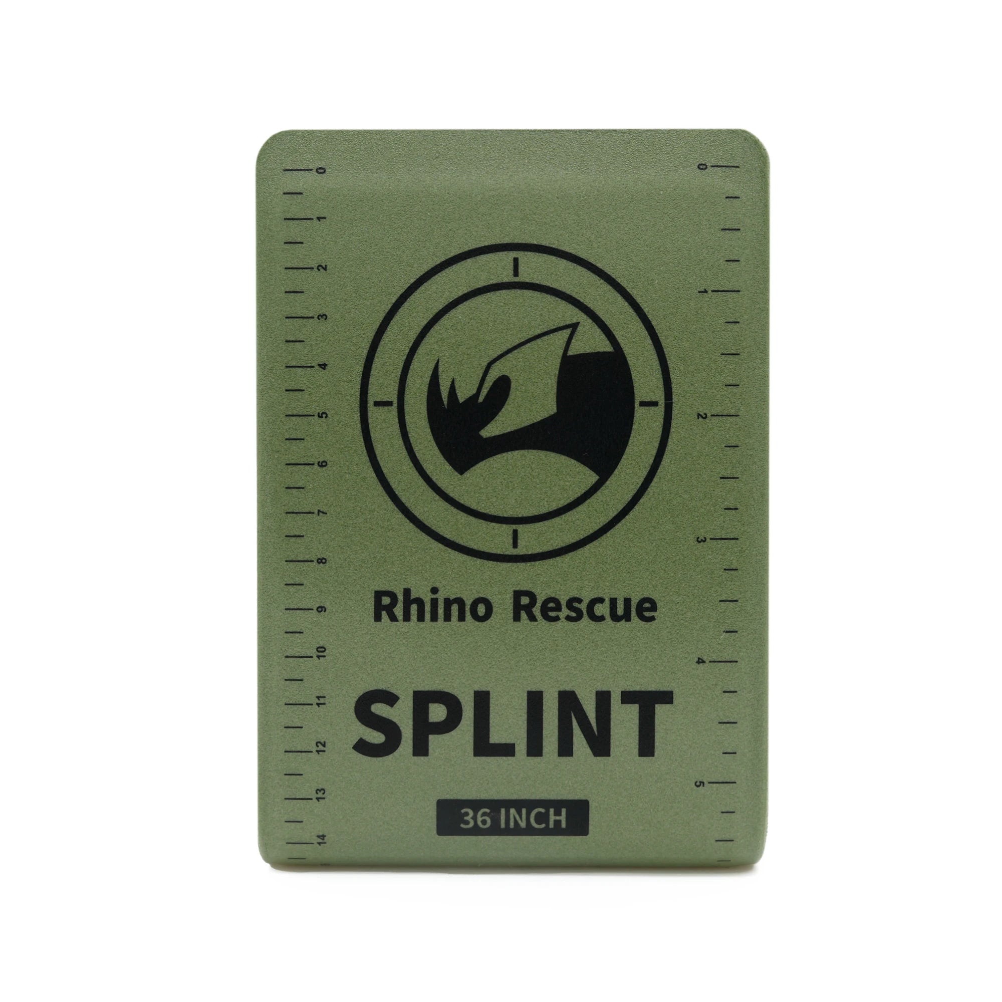 RHINO RESCUE-Attelle de premiers soins pour le camping, kit d'urgence Sophia, fixation de randonnée, garde les os en position, vert et gris, 36 po x 4.3 po