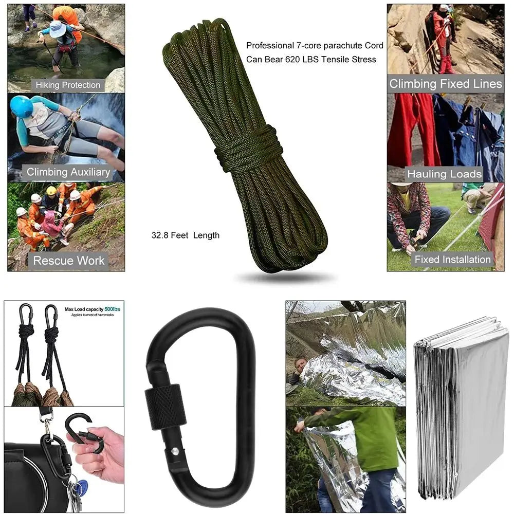Kit de survie d'urgence professionnel, équipement de Camping multifonction, équipement de défense tactique, premiers secours SOS, aventure en milieu sauvage