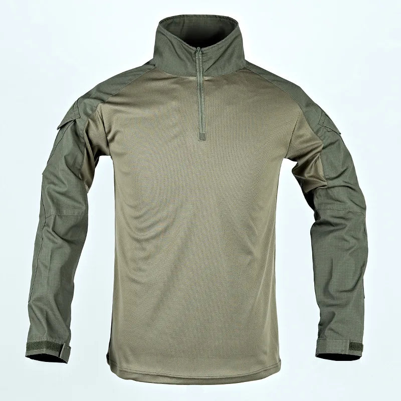 Army Outdoors T Shirt Long Sleeve Combat Shirt Tactical Clothing BreathableTraining Hunting Clothes Hiking Shirt Work Wear Men