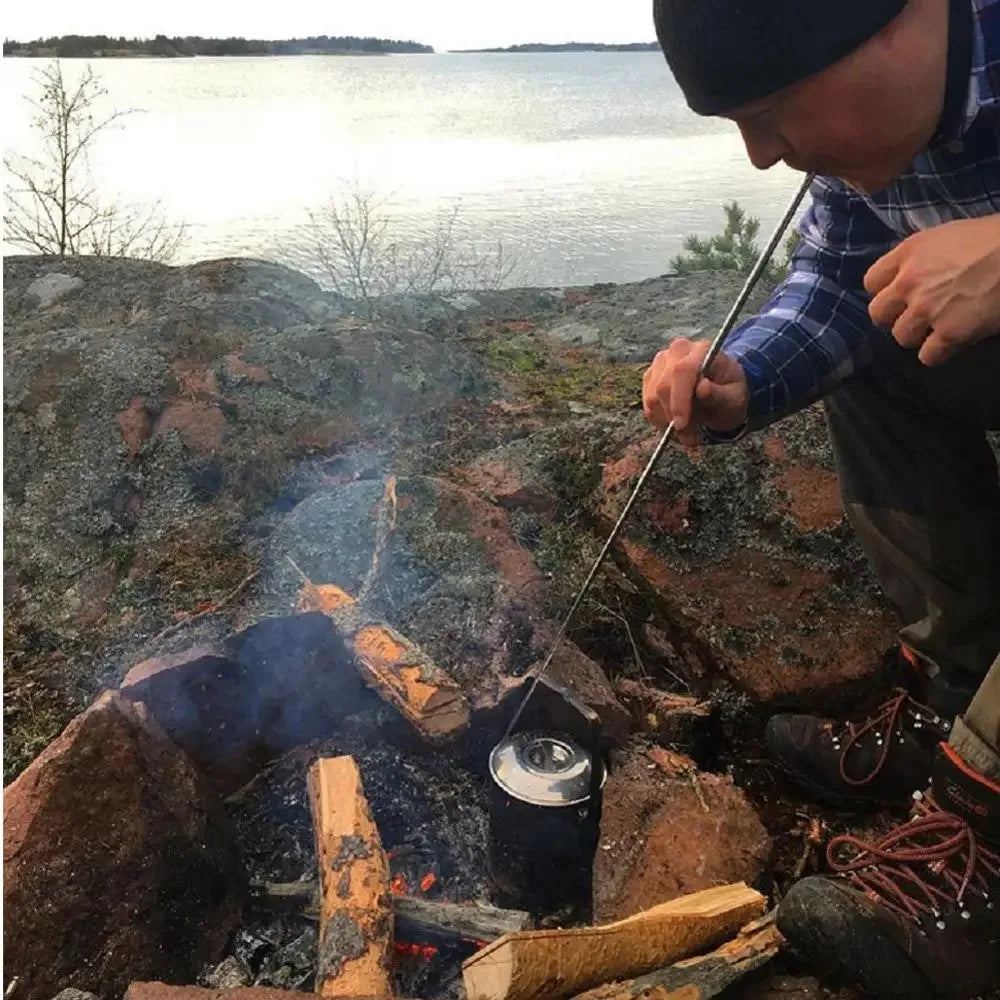 Outil de survie en plein Air, Kit d'outils de démarrage de feu, outil de Camping, soufflet de poche pliable, Tube de soufflage d'air rétractable pour pique-nique