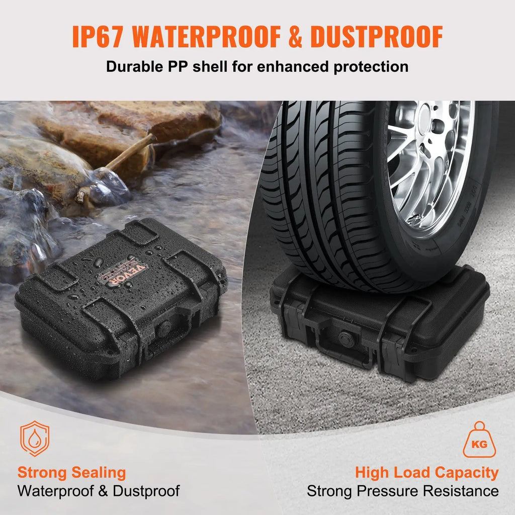 Lockable Pistol Case with Pre-cut PU Foam Hard Self-Defense Supply for 1 Pistol