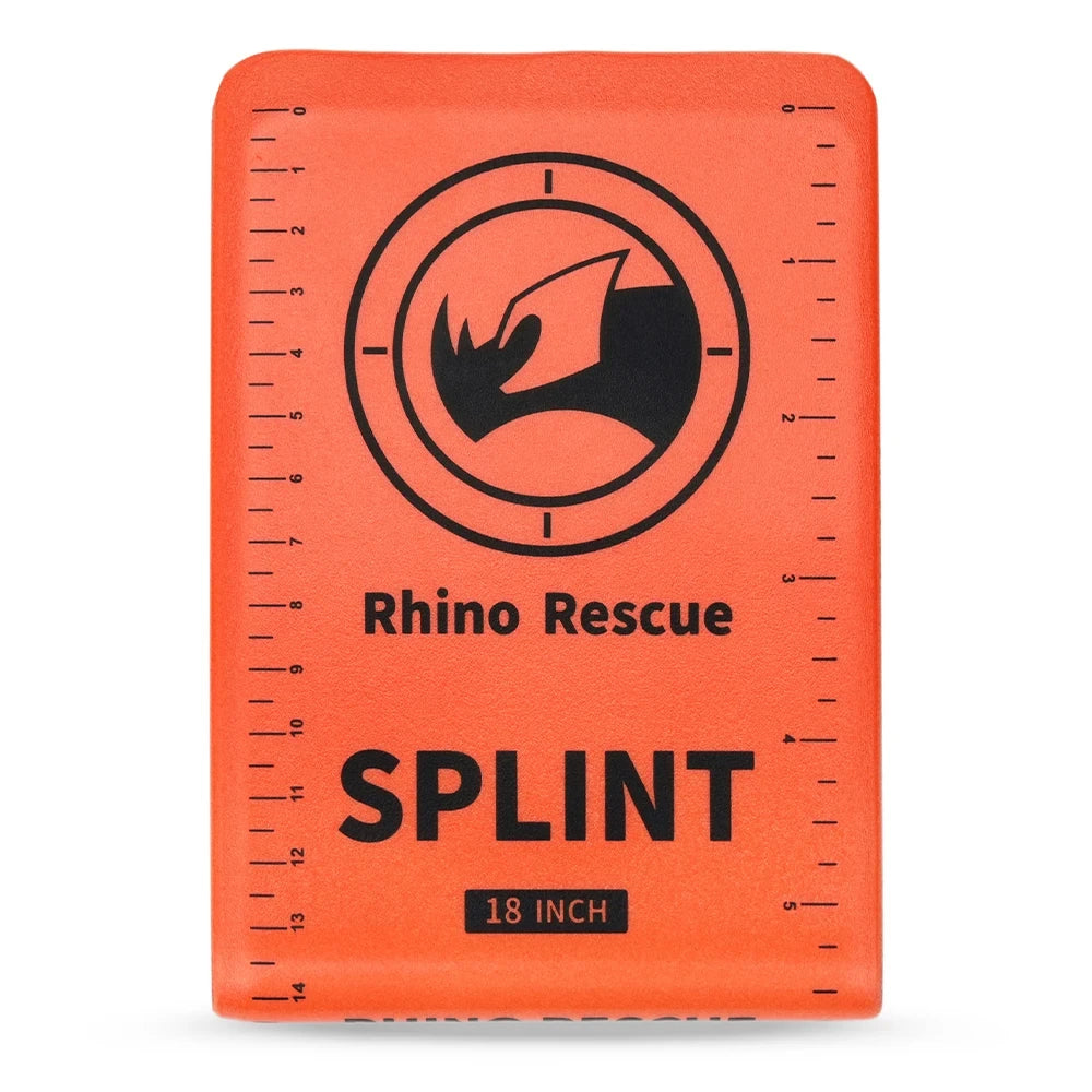 RHINO RESCUE-Attelle de premiers soins pour le camping, kit d'urgence Sophia, fixation de randonnée, garde les os en position, vert et gris, 36 po x 4.3 po