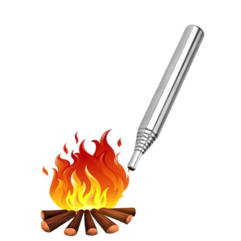 Outil de survie en plein Air, Kit d'outils de démarrage de feu, outil de Camping, soufflet de poche pliable, Tube de soufflage d'air rétractable pour pique-nique
