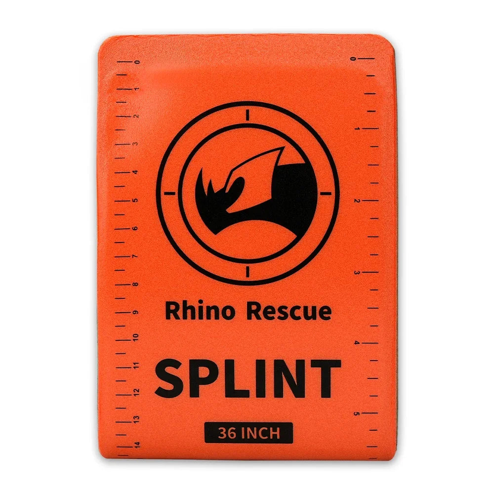 RHINO RESCUE-Attelle de premiers soins pour le camping, kit d'urgence Sophia, fixation de randonnée, garde les os en position, vert et gris, 36 po x 4.3 po