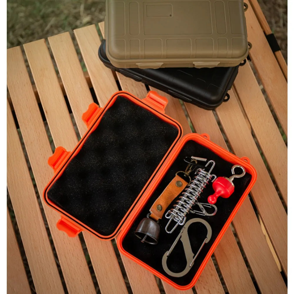 Boîte à outils EDC, Kit de survie pour le camping en plein air, étui étanche aux chocs, boîte scellée, boîte de rangement pour la survie en plein air, 1 pièce