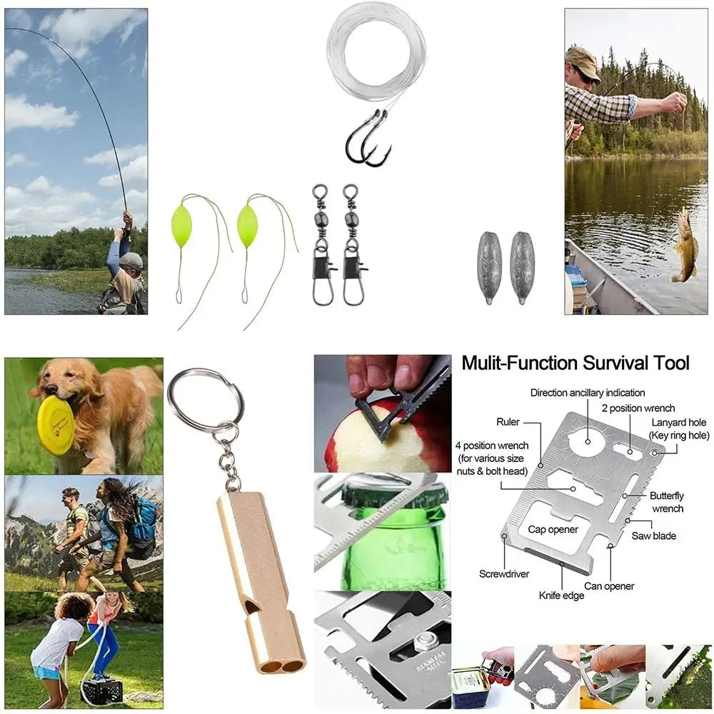 Kit de survie d'urgence professionnel, équipement de Camping multifonction, équipement de défense tactique, premiers secours SOS, aventure en milieu sauvage