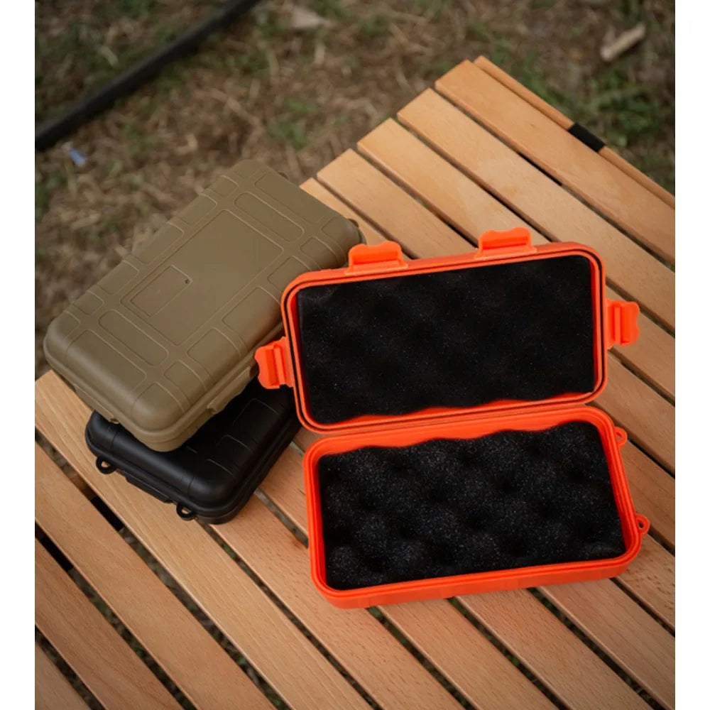 Boîte à outils EDC, Kit de survie pour le camping en plein air, étui étanche aux chocs, boîte scellée, boîte de rangement pour la survie en plein air, 1 pièce